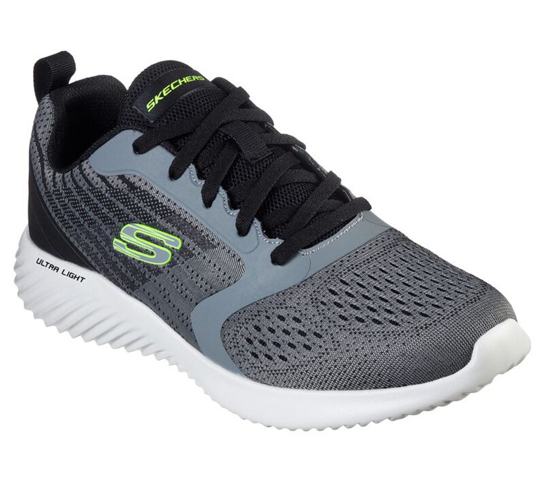 Skechers Herr Mörk Grå Sneakers - Bounder - Verkona - Sverige (VAKGI-2704)